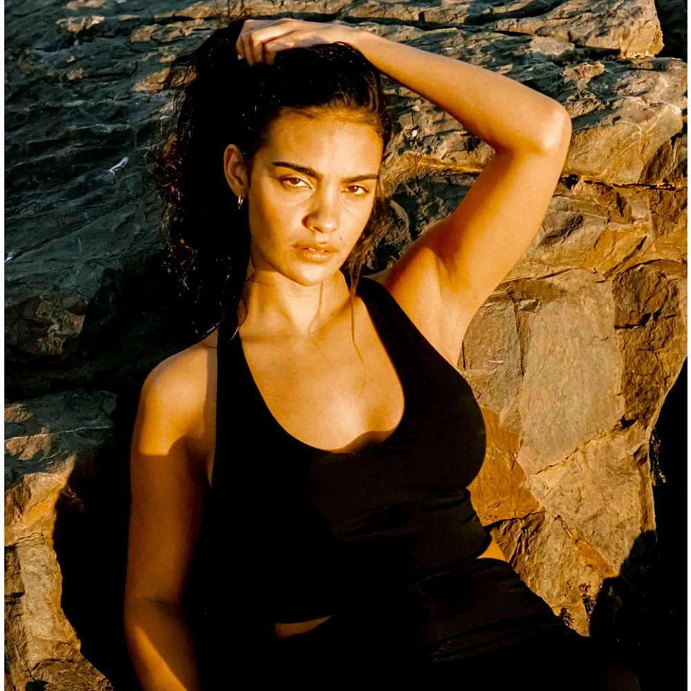 Indigo Luna Agni Cross Top in Black